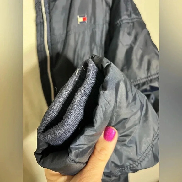 Girls, Tommy Hilfiger navy puffer coat size XL (16) - Picture 6 of 6